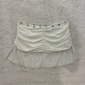 White Festival Mini Skirt
